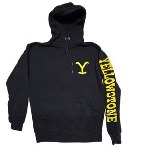 Yellowstone Dutton Ranch Hoodie‎ Pullover Graphic Print Black Size M